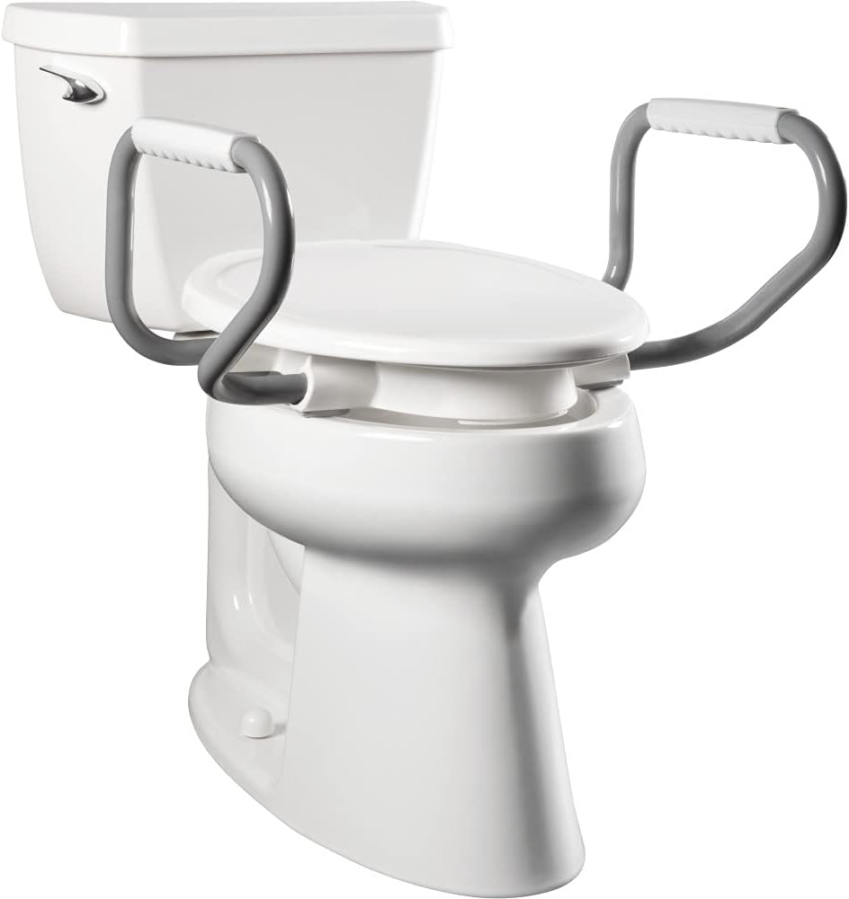 Assurance 3" Raised Toilet Seat with Handles